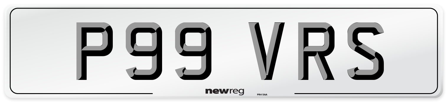 P99 VRS Number Plate from New Reg